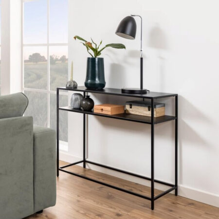 Bendt Sidetable Lua metaal 100cm - Zwart | Bendt