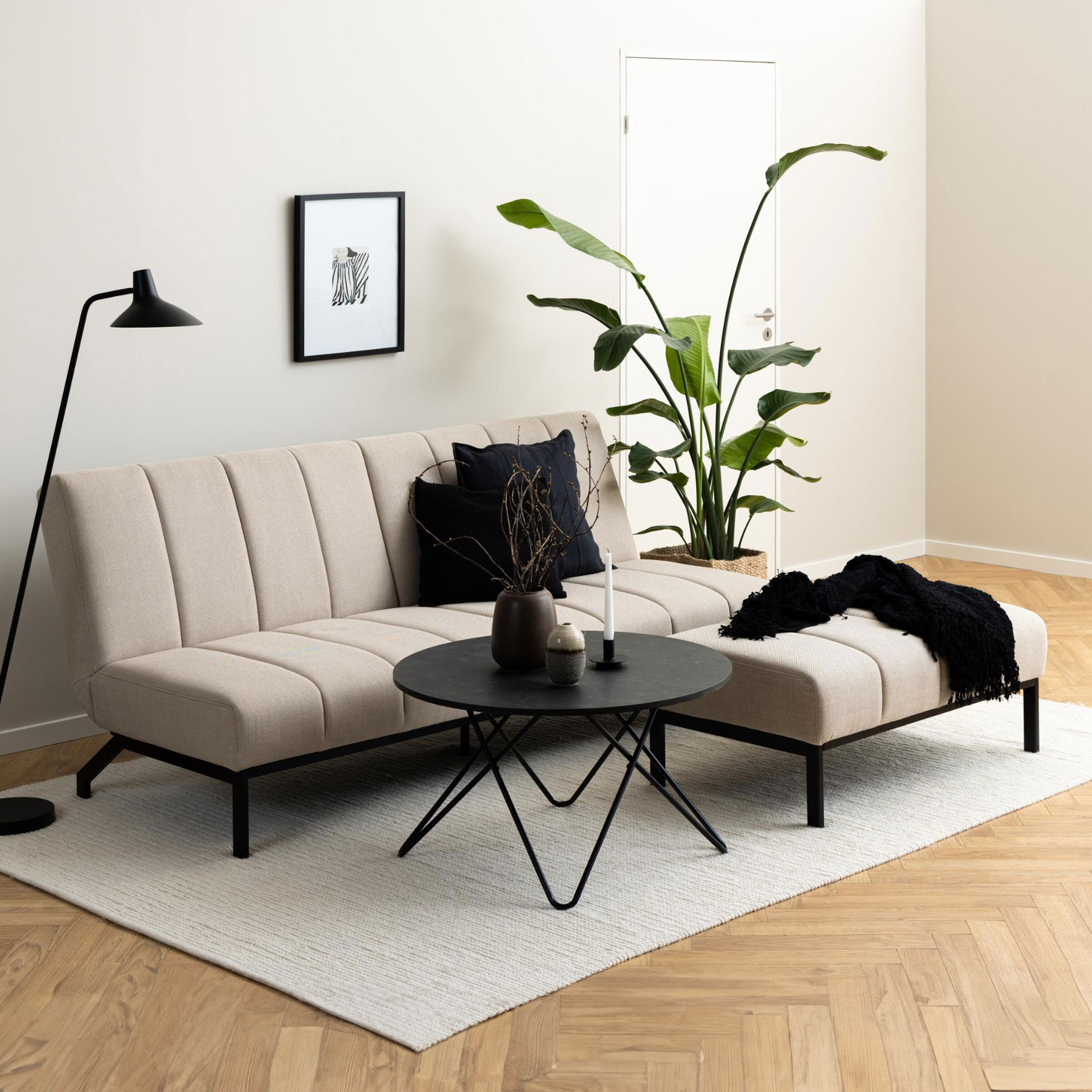 Bendt Slaapbank Meeka 120 x 198cm - Beige | Bendt