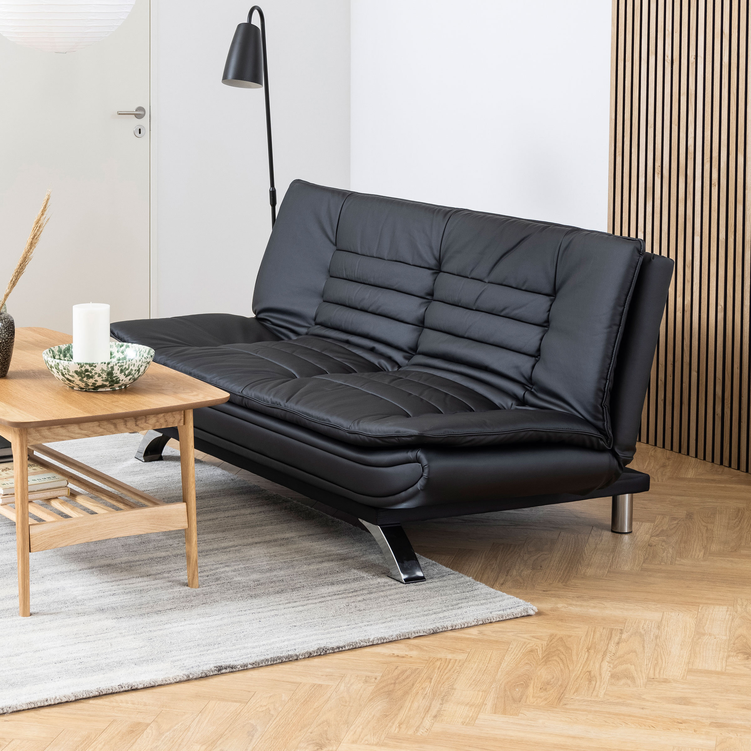 Bendt Slaapbank Oliver PU-leder - zwart | Bendt