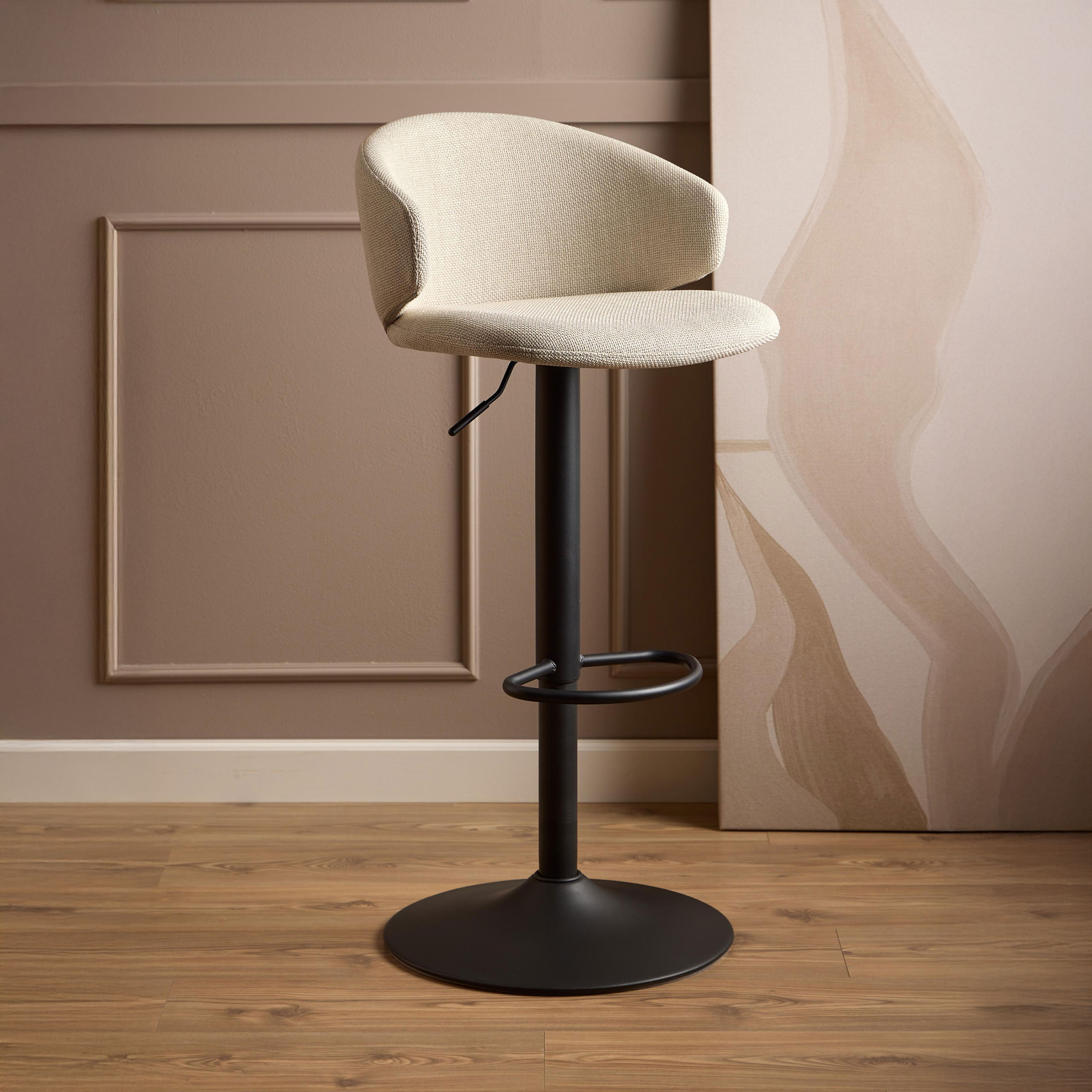Bendt Verstelbare Barkruk Larue - Beige (zithoogte 61-82cm) | Bendt