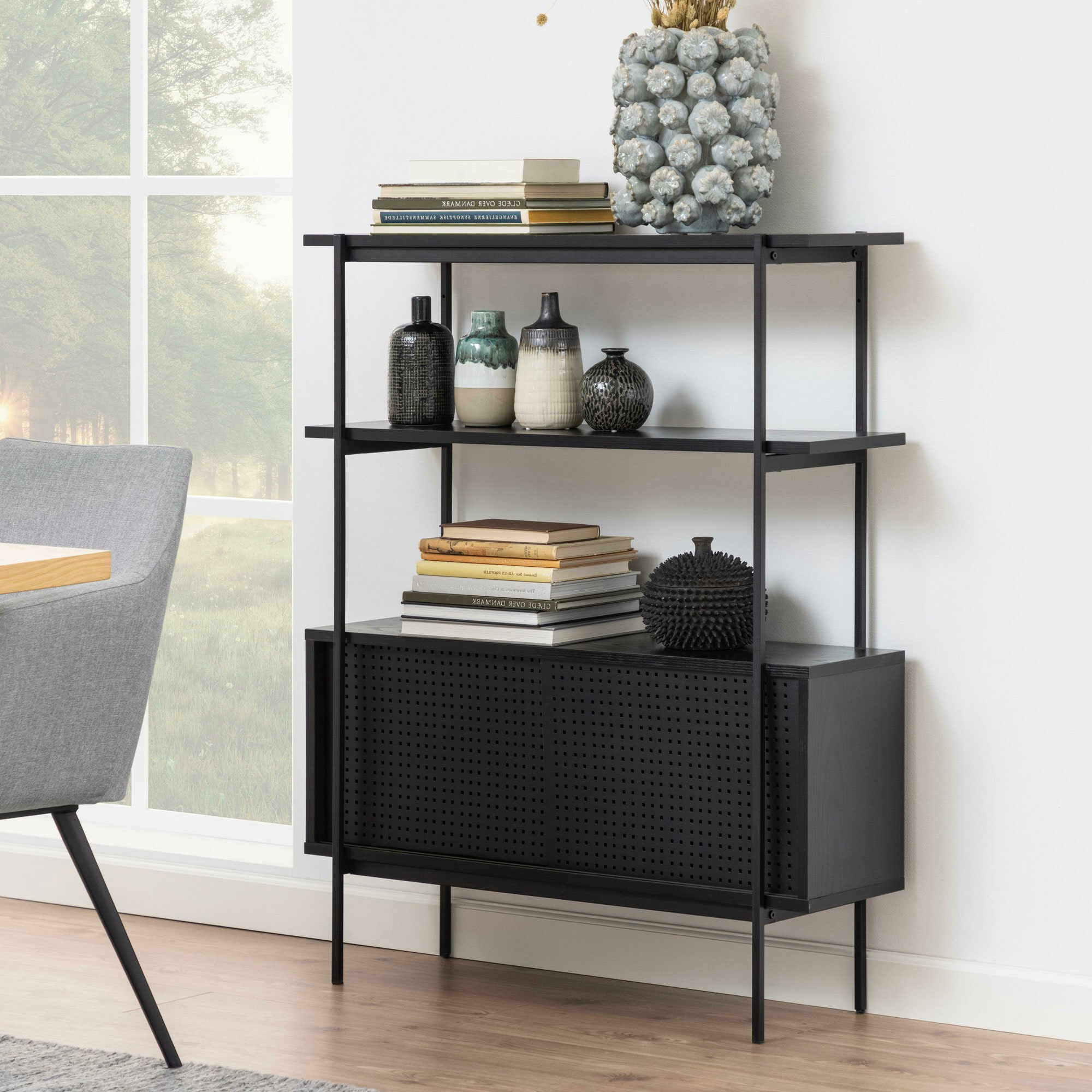 Bendt Wandkast Mick 94 x 114cm - Zwart | Bendt