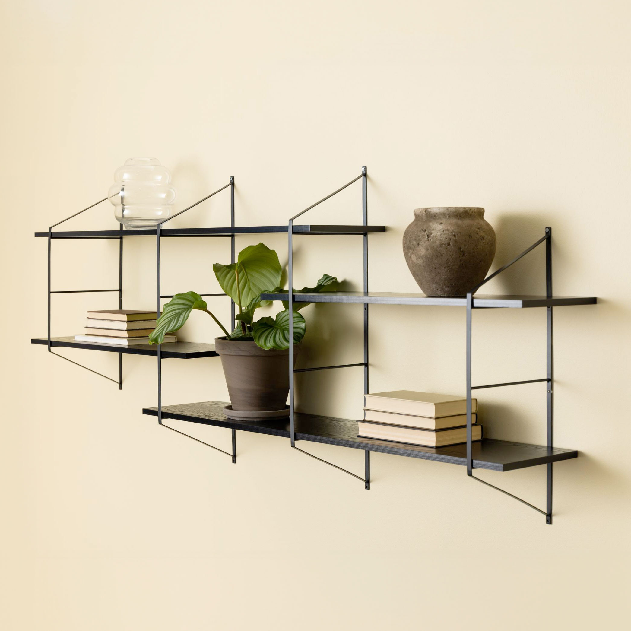 Bendt Wandrek Mie metaal / hout 191 x 79cm - zwart | Bendt