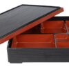 Bento Box - Zwart/Rode Lakafwerking - 30 x 24 cm | Tokyo Design Studio