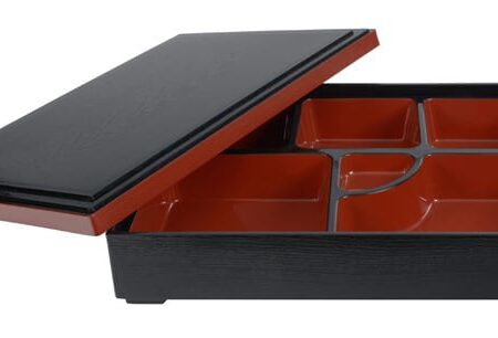 Bento Box - Zwart/Rode Lakafwerking - 35 x 26 cm | Tokyo Design Studio