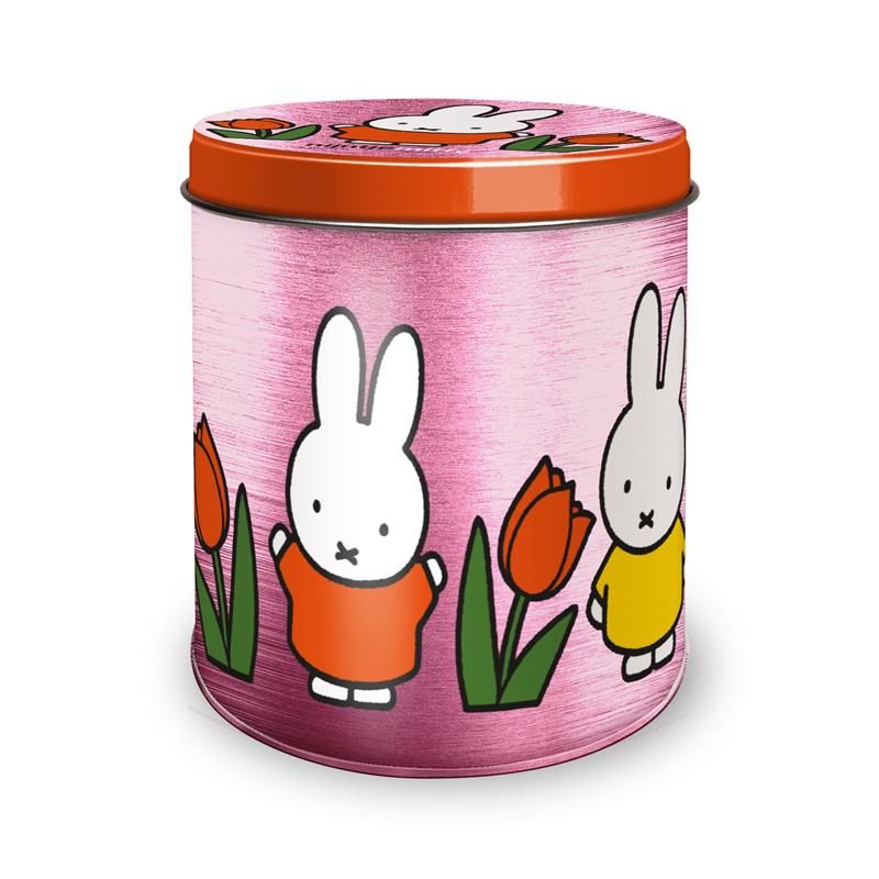 Bewaarblik Nijntje tulpen roze 10x11