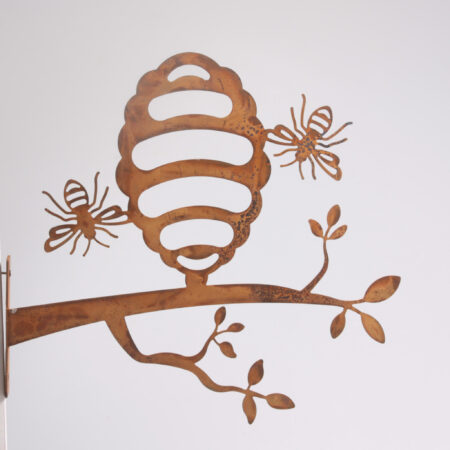 Bijennest metaal 34x33cm roestkleur | Season Inspired Decoration
