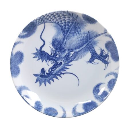 Blauw Bord met Draak Ontwerp - 25.3cm | Tokyo Design Studio
