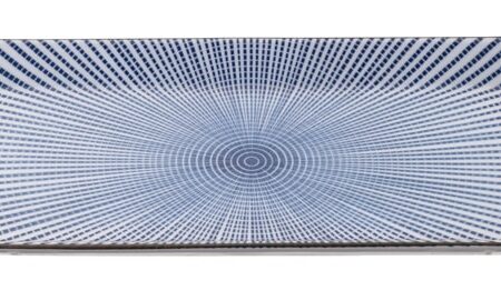 Blauw Rechthoekig Bord - Sendan Tokusa - 23 x 11.5 x 2.3cm | Tokyo Design Studio