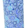 Blauw Theeblik met Bloemenmotief - 7