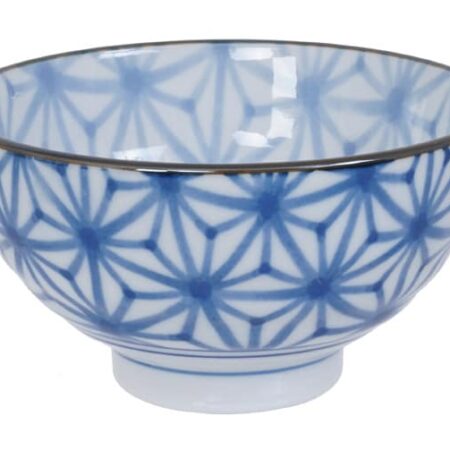 Blauw-wit keramische kom - Traditionele Japanse stijl - 12 x 6.5 cm | Tokyo Design Studio