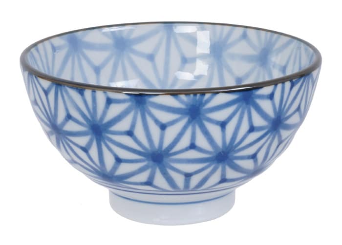 Blauw-wit keramische kom - Traditionele Japanse stijl - 12 x 6.5 cm | Tokyo Design Studio