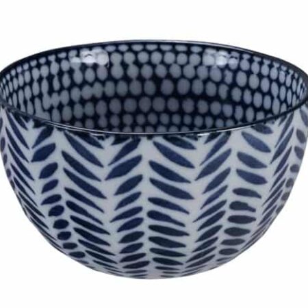 Blauw-witte keramieken kom - Tokyo Design Studio - 750ml - 15x8