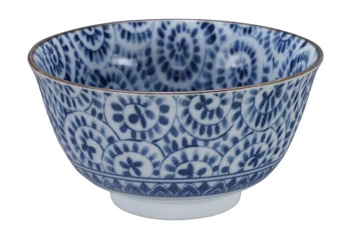 Blauw-witte keramische kom - Mixed Bowls - 400ml 12.7 x 6.8cm | Tokyo Design Studio