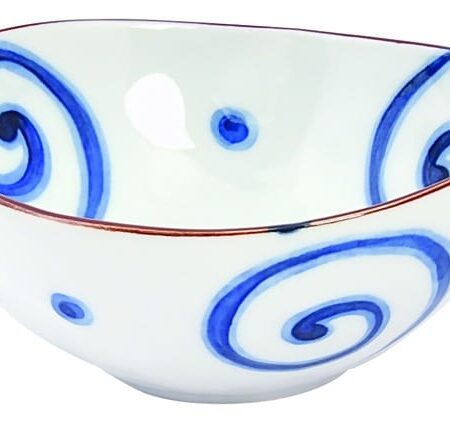 Blauw-witte keramische kom - Mixed Bowls - 500ml - 16 x 7cm | Tokyo Design Studio