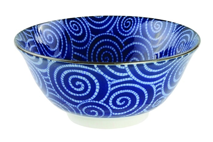 Blauw-witte keramische kom - Mixed bowls - 500ml - 14.8 x 6.8cm | Tokyo Design Studio