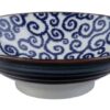 Blauw-witte keramische kom - Ten Karakusa - 1400ml - 24.5 x 7.5cm | Tokyo Design Studio