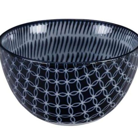 Blauw-witte keramische kom - Tokyo Design Studio - 500ml 12.7x7cm | Tokyo Design Studio