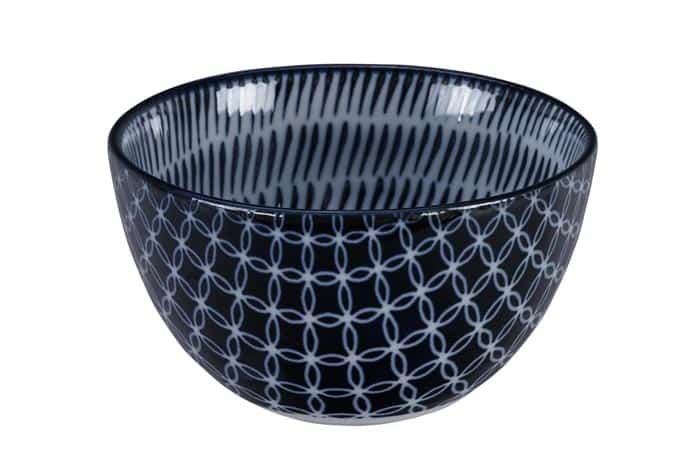 Blauw-witte keramische kom - Tokyo Design Studio - 500ml 12.7x7cm | Tokyo Design Studio