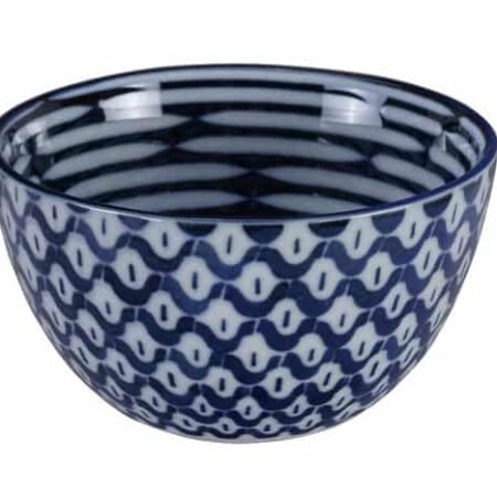 Blauw-witte keramische kom - Tokyo Design Studio - 500ml - 12.7x7cm | Tokyo Design Studio