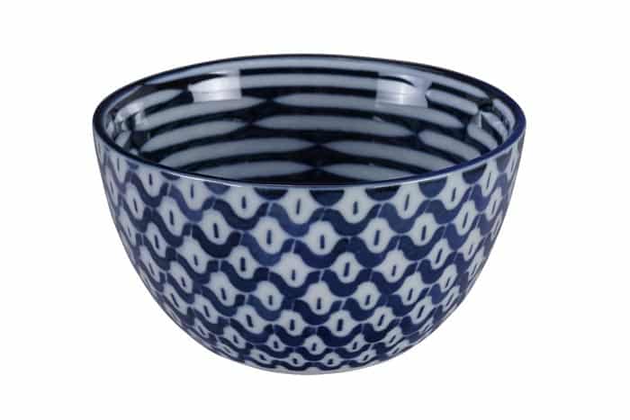 Blauw-witte keramische kom - Tokyo Design Studio - 500ml - 12.7x7cm | Tokyo Design Studio