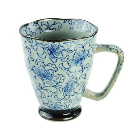 Blauw/Grijze Mok - The Oriental Shop - 400ml - 9 x 11 cm | Tokyo Design Studio