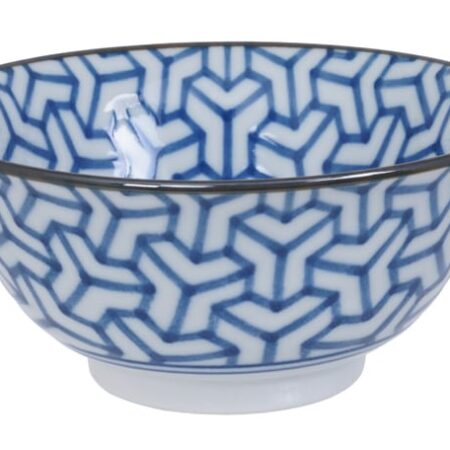 Blauw/Wit Kom - Mixed Bowls - Keramiek - 450ml - 15x6cm | Tokyo Design Studio