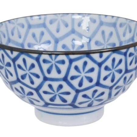 Blauw/Wit Kom - Porselein - 400ml - 12 x 6.5cm | Tokyo Design Studio