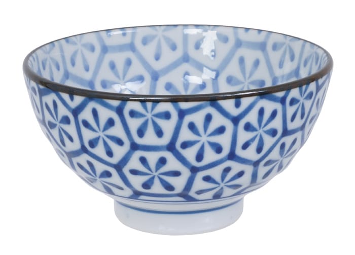 Blauw/Wit Kom - Porselein - 400ml - 12 x 6.5cm | Tokyo Design Studio