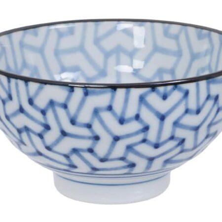 Blauw/Wit Kom - Traditioneel Japans Ontwerp - 400ml - 12 x 6.5cm | Tokyo Design Studio