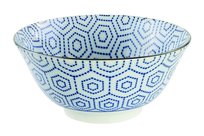 Blauw/Witte Keramische Kom - Mixed Bowls - 500ml - 14.8 x 6.8cm | Tokyo Design Studio