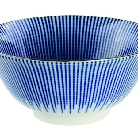 Blauw/Witte Kom - Gemengde Patronen - 14.8 x 6.8cm 500ml | Tokyo Design Studio