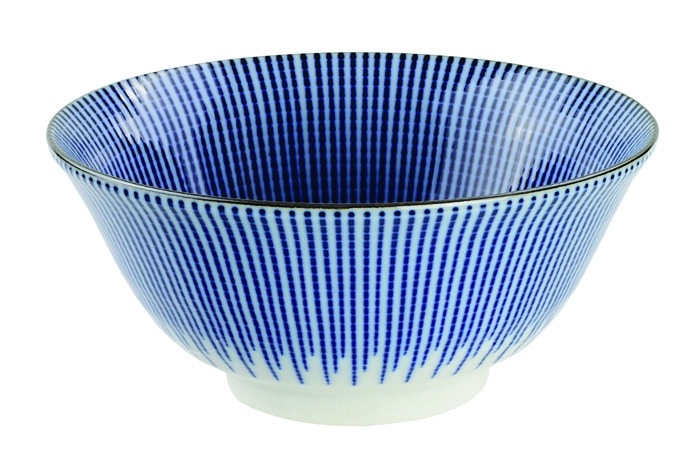 Blauw/Witte Kom - Gemengde Patronen - 14.8 x 6.8cm 500ml | Tokyo Design Studio