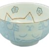 Blauw/Witte Kom - Kawaii Cat Collectie - 300ml - 12.7 x 7cm | Tokyo Design Studio