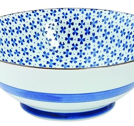 Blauw/Witte Kom - Mixed Bowls - 900ml - 19 x 7.5cm | Tokyo Design Studio