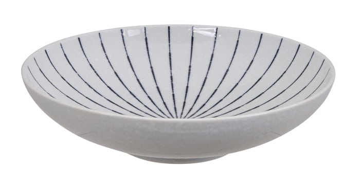 Blauw/Witte Kom - Tokusa White Collectie - 2000ml - 28.3 x 7.5cm | Tokyo Design Studio