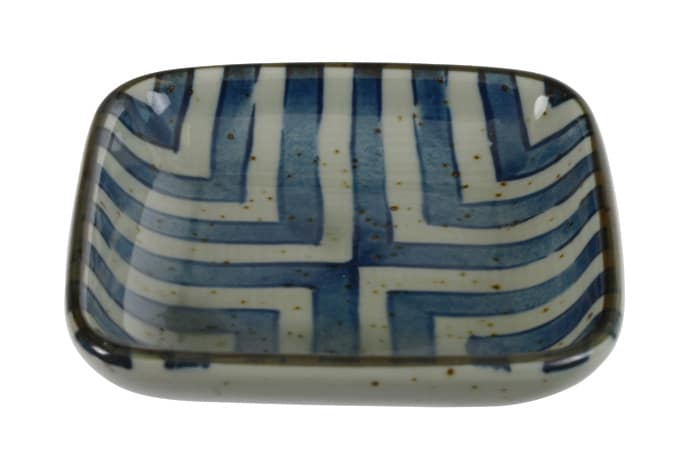 Blauw/Witte Sojasaus Schaal - The Oriental Shop - 9 x 9 x 1.6cm | Tokyo Design Studio