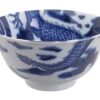 Blauwe Kom Dragon Zwart - Keramiek - 350ml - 12.7 x 6.5cm | Tokyo Design Studio