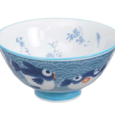 Blauwe Kom met Visfiguur - Kawai Collectie - 250ml - 11.2 x 6cm | Tokyo Design Studio