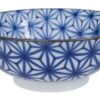 Blauwe en Witte Keramische Kom - Traditioneel Aziatisch Ontwerp - 1000ml - 20.5 x 7 x 8cm | Tokyo Design Studio