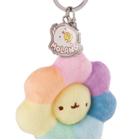 Bloem sleutelhanger met Molang bedeltje - 7 cm | Molang