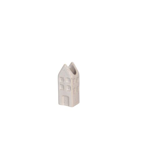 Bloemenvaas huis Amsterdam crème 3x3x8cm | Ideas 4 seasons