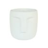 Bloempot Dongo met gezicht h14.8cm wit | HBX natural living