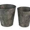 Bloempot Floresta zink set van 2 | HBX natural living