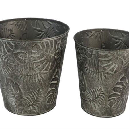 Bloempot Floresta zink set van 2 | HBX natural living