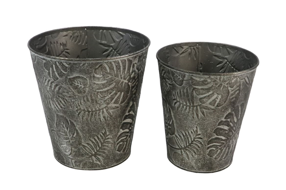 Bloempot Floresta zink set van 2 | HBX natural living