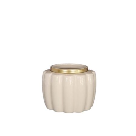Bloempot Pouff crème Ø12