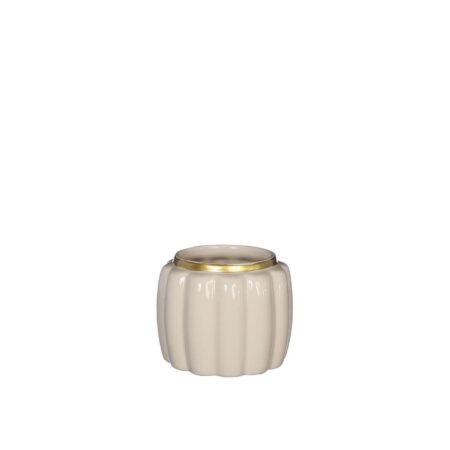 Bloempot Pouff crème Ø9
