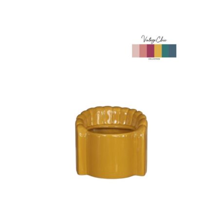 Bloempot Pouff stoel mosterd Ø8