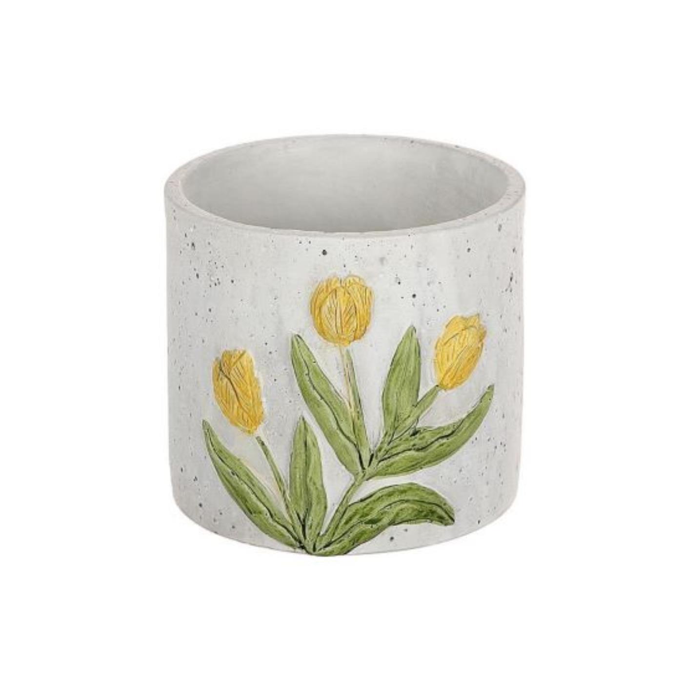 Bloempot Tulp geel Ø12