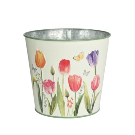 Bloempot Zink Buiten Dia 15 Cm H 13